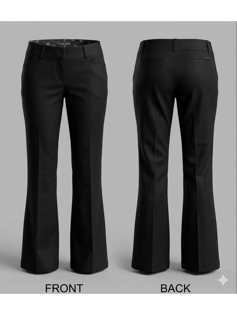 ✨ 🖤 Guess Jeans Y2K Black Flare Dress Pants Stretch‎ Trouser 29 8866-19 🖤